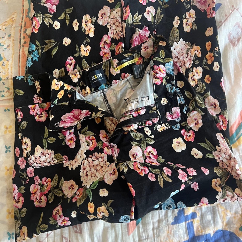 Anthropologie Maeve The Collette High Rise Wide Leg Stretch Cropped Pant - Picture 4 of 8